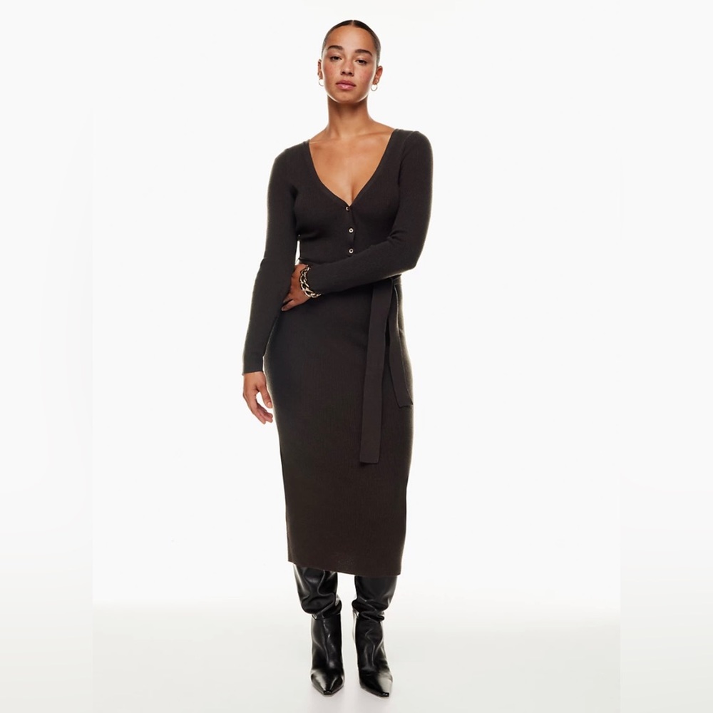 Aritzia Babaton henley sweater dress